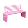 Silla de Parque de Acero Inoxidable Banco con Respaldo para Exteriores Banco de Madera Resistente a la Corrosión Asiento de Hierro para Área de Ocio Banco de Madera para Jardín Comunitario