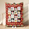 Manta de siesta de franela con estampado de collage de gallo de granja vintage TEMU transfronteriza, manta decorativa para sofá de animal lindo