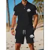 Nuevo conjunto de polo de verano de moda para hombre de Amazon, conjunto de dos piezas deportivo casual transfronterizo para golf al aire libre
