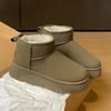 Botas de Nieve Versátiles de Suela Gruesa Transfronterizas para Mujer 2026 Primavera Nuevo Estilo Mocasines Cálidos Antideslizantes Forrados de Lana para Mujer