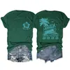 La vida es una playa Haz Amazon Ebay Sitio Independiente Camiseta de Manga Corta con Cuello Redondo de Moda y Elegante para Mujer