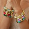 Pulsera Irregular Redonda de Perlas Acrílicas Europeas y Americanas, Estilo Vintage de Nicho, Única y Audaz, Sensación de Alta Gama, Joyería para Mujer
