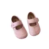 Sapatos Mary Jane de couro estilo coreano para meninas 2026 primavera e outono novos sapatos fofos versáteis de camurça para crianças mais velhas, sapatos de sola fina, sapatos Birkenstock