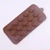 Molde de silicona para chocolate, rejilla para hielo, molde para gelatina, bolsa de expresión de rosa, cabeza de cerdo, concha, cara sonriente, herramienta para moler chocolate con forma