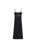 Comércio Exterior Transfronteiriço 2026 Primavera Nova Moda Europeia e Americana Cetim Sexy Slim-Fit Decote V Renda Patchwork Alça Fina Vestido
