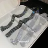 Colares Camadas Europeus e Americanos com Strass Transfronteiriços, Estilo Doce e Cool, Estética Única e de Nicho, Corrente para Suéter, Luxo Leve, Sensação de Alta Qualidade, Corrente de Pescoço Feminina
