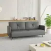 Sofá pequeño para apartamento, sala de estar moderna minimalista, sofá de línea recta de cuero para sala de estar, sofá para recepción de oficina