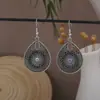 Brincos Europeus e Americanos Transfronteiriços Mais Vendidos em Formato de Gota d'Água Redonda com Pingente de Óleo, Brincos de Liga de Estilo Étnico Boêmio, Fornecimento do Fabricante