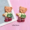 Parche de oso de dibujos animados color galleta accesorios de resina DIY pegamento de crema material para carcasa de teléfono móvil aretes accesorios para pasador de pelo