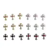 Accesorios para Uñas con Cruz de Encaje Retro Transfronterizos Decoraciones Oscuras para Uñas con Cruz de Metal y Pedrería Accesorios para Uñas