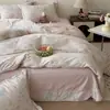 Conjunto de cama de quatro peças estilo floral 100% algodão estampa floral capa de edredom 100% algodão lençol lençol de elástico conjunto de três peças para dormitório estudantil roupa de cama