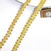 Fábrica fortuna venta al por mayor de encaje de seda dorado y plateado en forma de S, pequeños accesorios de ropa de encaje curvo, decoración suave, encaje dorado ondulado