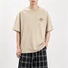 Ropa de Hombre Shanggu Verano Estampado de Dibujos Animados Sentido del Diseño Camiseta de Manga Corta Nueva para Hombre Cuello Redondo Marca de Moda Sensación Fresca Top