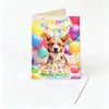 Tarjeta de felicitación holográfica 3D estéreo para mascotas, Tarjeta de bendición creativa universal para festivales extranjeros, Tarjeta de felicitación de holiday para comercio exterior transfronterizo