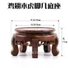 Base de soporte para tetera de madera maciza, Estante para juego de té, Soporte para tetera, Adorno para ceremonia del té, Jarrón de flores de madera maciza, Maceta de piedra, Bonsái, Estatua de Buda