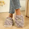 Mercadorias à vista transfronteiriças novas pantufas de pelúcia para casa estilo outono e inverno quentes para mulheres pantufas de algodão pantufas de chão para interior para casais