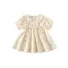 Roupas de Verão para Meninas 2026 Novo Estilo Doce Pequena Dama Vestido de Jardim para Bebês Meninas Roupa de Lua Cheia de Um Ano 1