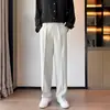 Pantalones Rectos Holgados de Seda Hielo Talla Grande para Hombre, Verano Deportes Ajuste Holgado Largo hasta el Suelo Secado Rápido Delgados Casuales de Vestir