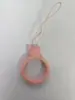 Nuevo Cordón de Anillo de Silicona para Gato Creativo para Unidad USB Corto de Dibujos Animados Cadena Colgante para Teléfono Móvil Cordón de Anillo Líquido
