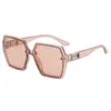 Novos Óculos de Sol Studs Espelhados Poligonais Sem Aro Europeus e Americanos para Mulheres, Sensação de Alto Padrão, Proteção Solar Estilo Rua Outdoor, Óculos de Sol de Praia