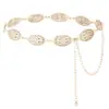 Estilo Étnico Retro Corrente de Cintura Metálica Esculpida Acessório Feminino para Vestidos Cinto de Corrente Versátil Decoração para Calças de Terno