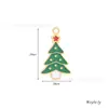 Serie Navideña de Acero Inoxidable Colgantes con Goteo de Aceite Copo de Nieve Reno Árbol de Navidad Adornos Colgantes Accesorios Navideños para Manualidades