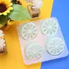 Molde de Silicona para Hornear Pasteles Molde para Jabón Hecho a Mano 4 Agujeros Naranja Limón Molde para Hornear Postres