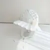 Sombrero de Bebé Verano Delgado Transpirable Malla Sombrero de Pescador para Niñas Princesa Lazo Visera Protector Solar Sombrero de Cubo Primavera