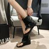 Sandalias Botas de Mujer Verano 2026 Estilo Nuevo Planas Versátiles de Moda Cómodas de Caña Alta Abiertas sin Cierre