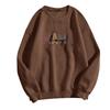 Otoño e Invierno 2022 Nuevo Suéter de Moda Transfronterizo de Comercio Exterior MAMA Cuello Redondo Manga Larga con Forro Polar Cálido Estampado de Letras