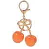 Chaveiro de Cereja Popular Transfronteiriço Joia Pingente de Cereja Multicor Simulada Pingente de Bolsa da Moda Chaveiro de Cereja