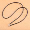 Humano Plata Literario Retro Plata S925 Hebilla Cera Cuerda Collar Moderno Versátil Unisex Collar Pareja