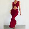 Amazon Roupa Feminina de Outono e Inverno para Exportação Moda Novo Vestido Longo Europeu e Americano Slim Sereia Cobre Quadril Sexy