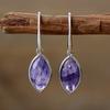 Piedra Natural nuevo Pendientes colgantes bohemios de feldespato ojo de gato populares en Europa y Estados Unidos Joyería de joyería Ins