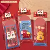 Sobres Rojos de Año Nuevo Originales de Dibujos Animados Lindos Tengyi para Niños, Paquete Rojo Festivo de Dinero de la Suerte para Niñas, Sobre Rojo Estampado en Oro del Año del Caballo