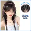 Rabo de Cavalo Sintético com Mechas para Mulheres, Rabo de Cavalo Natural Ondulado com Presilha, Topo Alto, Trança Falsa em Cascata para Menina Energética