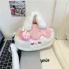 Bolsa Transversal de Pelúcia Coração para Meninas, Bolsa de Ombro de Veludo com Desenho Animado, Bolsa de Mão para Celular para Meninas do Ensino Fundamental e Médio, Presente