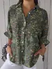 Camisa de Manga Tres Cuartos para Mujer Moda Europea y Americana Impresión Digital 3D Venta Caliente Suministro del Fabricante Moda Casual Multicolor