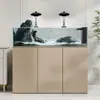 Acuario de Pie para Sala de Estar, Acuario Grande de Pie para Uso Doméstico, Tanque de Corriente, Acuario de Pie con Filtro Inferior Simple