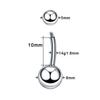 Piercing para ombligo básico especial de comercio electrónico transfronterizo acero inoxidable galvanoplastia al vacío doble diamante piercing para el cuerpo joyería