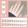 Uñas Postizas Virales de Moda 24 Piezas Estilo Francés Nuevas Uñas Postizas Degradadas