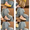 Bailarina Vintage Roja Boca Baja Zapatos de una Sola Capa Nuevos para Mujer Gamuza Suave Gentil Zapatos de Frijol con Suela Suave Slip-on Zapatos de Cucharón