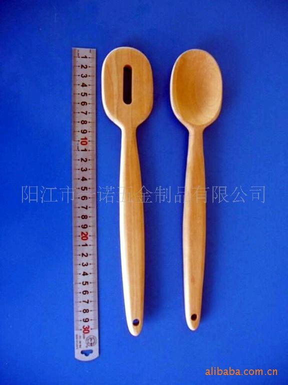 Q-029竹木餐具,木锅铲,木叉,木汤勺,木碗__9526