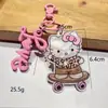 Estilo Coreano Nuevo Llavero de Gato con Estampado de Leopardo Acrílico Estilo Ins Accesorios Versátiles para Bolsos de Pareja Llavero de Coche