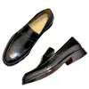 Zapatos de Vestir de Cuero para Hombre de Gama Alta Estilo Italiano Mocasines Penny Brillantes Piel de Vaca de Primera Capa Slip-on Multicolores Acabado Pulido Completamente Hechos a Mano