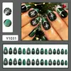 Nuevos Parches de Uñas Artísticas Vestibles Navideños, Pegatinas para Uñas, Uñas Postizas, Venta al por Mayor de Uñas Artísticas Vestibles Transfronterizas