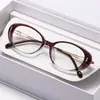 Gafas de Lectura de Nuevo Estilo con Lentes de Cristal de Alta Definición, Monturas Retro para Mujer, Modernas, Exquisitas, Elegantes y de Gama Alta