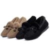 Zapatos de algodón de otoño e invierno 2023, zapatos de felpa de invierno para mujer, zapatos planos cálidos de fondo suave, zapatos de mujer Tods combinables, entrega de una pieza