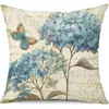 Fronha de Travesseiro Floral com Pássaros para Sala de Estar, Sofá, Escritório, Almofada Lombar - Importação Transfronteiriça, Primavera, Atacado