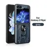 Funda de Teléfono Resistente a Caídas Amazon Sergeant Lijia para Pantalla Plegable Samsung z Flip6 con Soporte de Anillo para Dedo